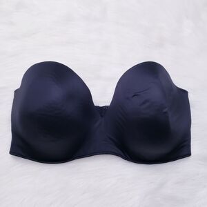 Cacique Black Smooth Strapless Bra 44H